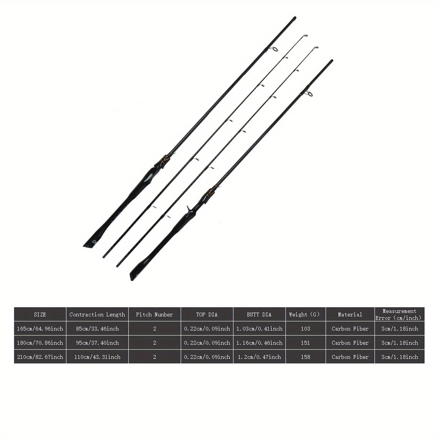 Fishing Rod – Carbon Fiber, Bass, Trout – Black Carbon Fiber Fishing Rod Tone Long Casting Comfortable – Angler-Focused Outdoor Design for US Anglers