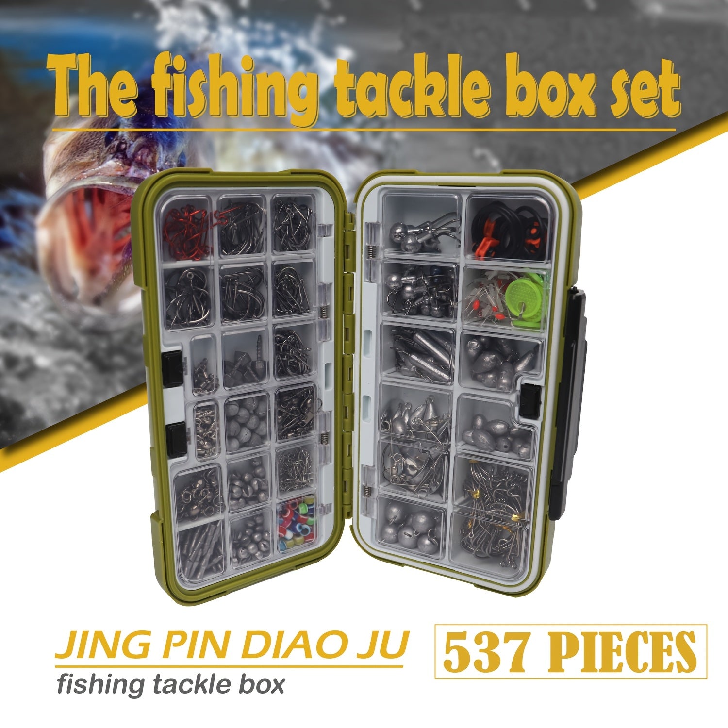 Fishing Tackle Bag – Field-Ready Performance – Fishing Tackle Box Containing 537pcs Lure Boxes Jig Heads – Practical Gear for Every Cast for US Anglers