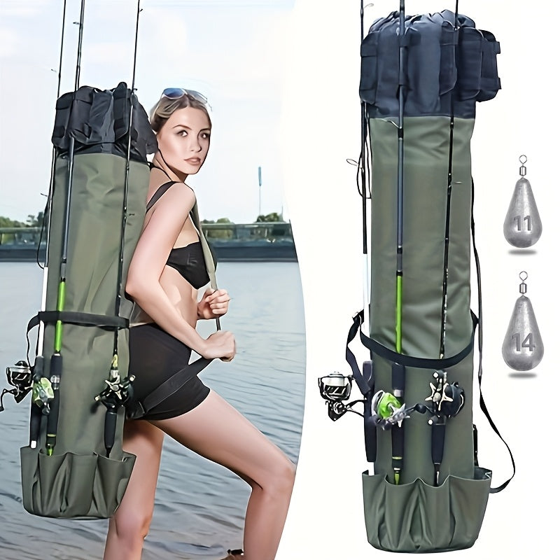 Carbon Fishing Rod – Large Capacity – Green Fishing Rod Bag Durable Folding Gear Handbag Multifunctional – Built for Weekend Anglers for US Anglers