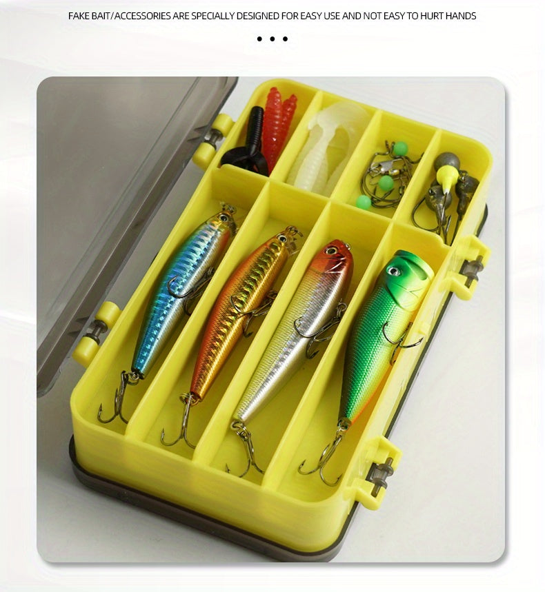 Fishing Tackle Storage – Portable – Multi Functional Portable Fishing Tackle Box Two Sided Storage – Versatile Water-Ready Design for US Anglers