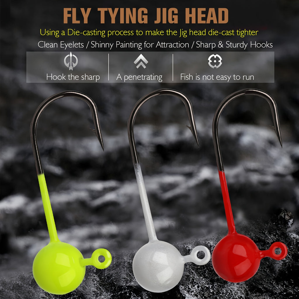 Complete Tackle Kit – Crappie – 100pcs Fly Tying Jigs Kit Jig Heads Fishing 124oz – Reliable Angler Setup for US Anglers