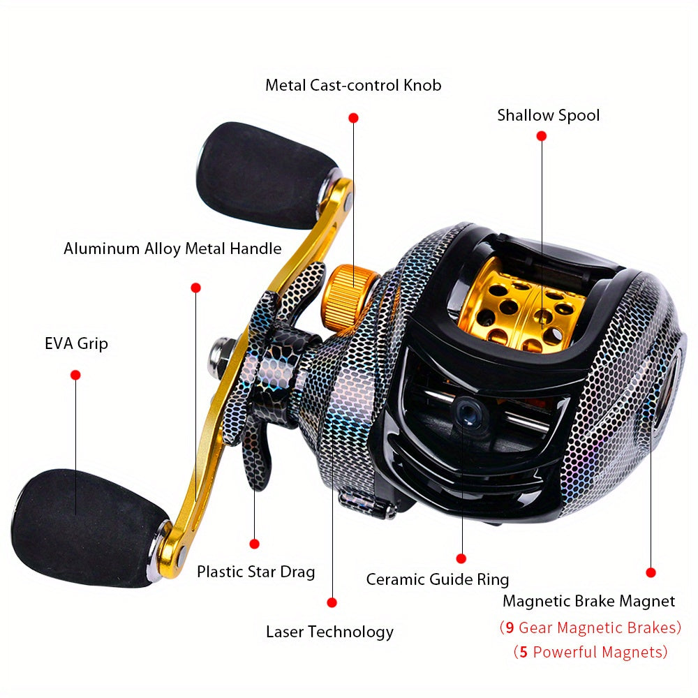 Freshwater Fishing Reel – Freshwater – Left Right Hand Casting Reel Compact Fishing Accessory Durable – Reliable Angler Setup for US Anglers