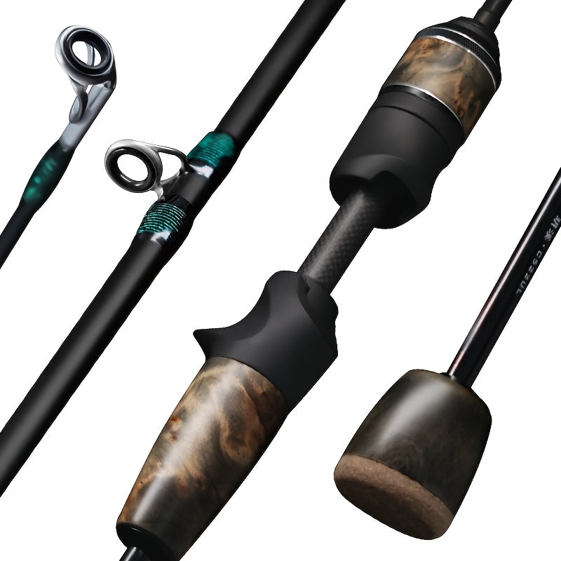 Angler Fishing Rod – Carbon Fiber, Lightweight – Seasir Stream Solid Wood Fishing Rod Fuji Guide Rings – Dependable Freshwater & Saltwater Use for US Anglers