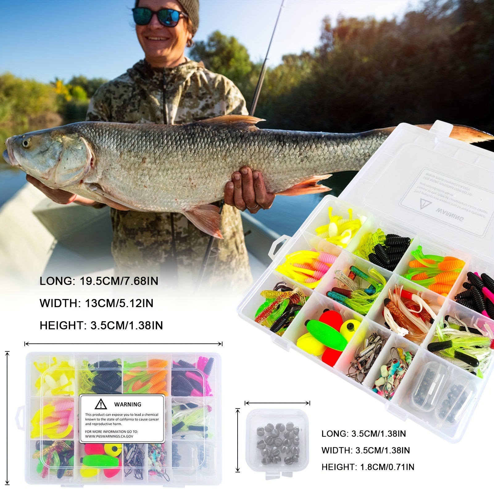 Fishing Lures – Bass, Trout, Crappie – 228pcs Crappie Lures Kit Soft Plastic Paddle Tail Tube – Practical Gear for Every Cast for US Anglers