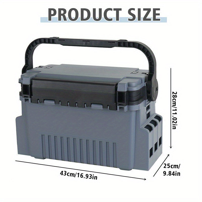 Fishing Rod – Field-Ready Performance – Multifunctional Fishing Tackle Box Extra Large Gray Black Rod – Practical Gear for Every Cast for US Anglers