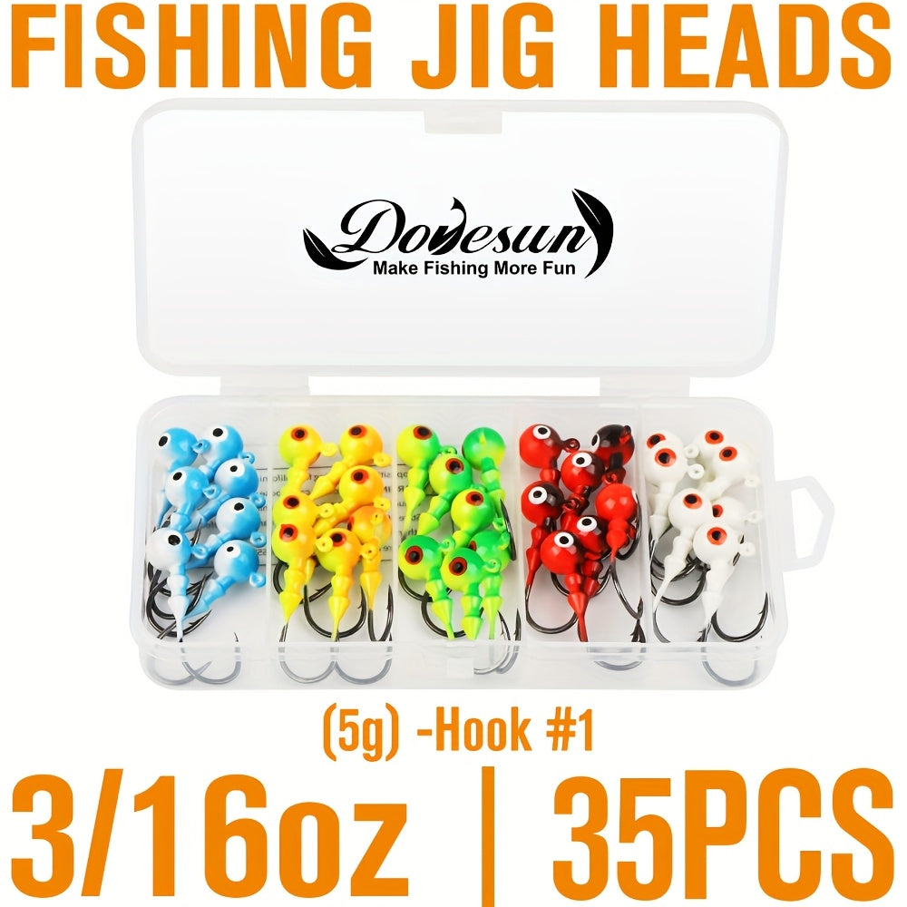 Fishing Gear Backpack – Saltwater, Freshwater, Bass, Crappie – 40pcs Crappie Jig Heads Dovesun Fishing Hooks Swimbait Head – Reliable Angler Setup for US Anglers