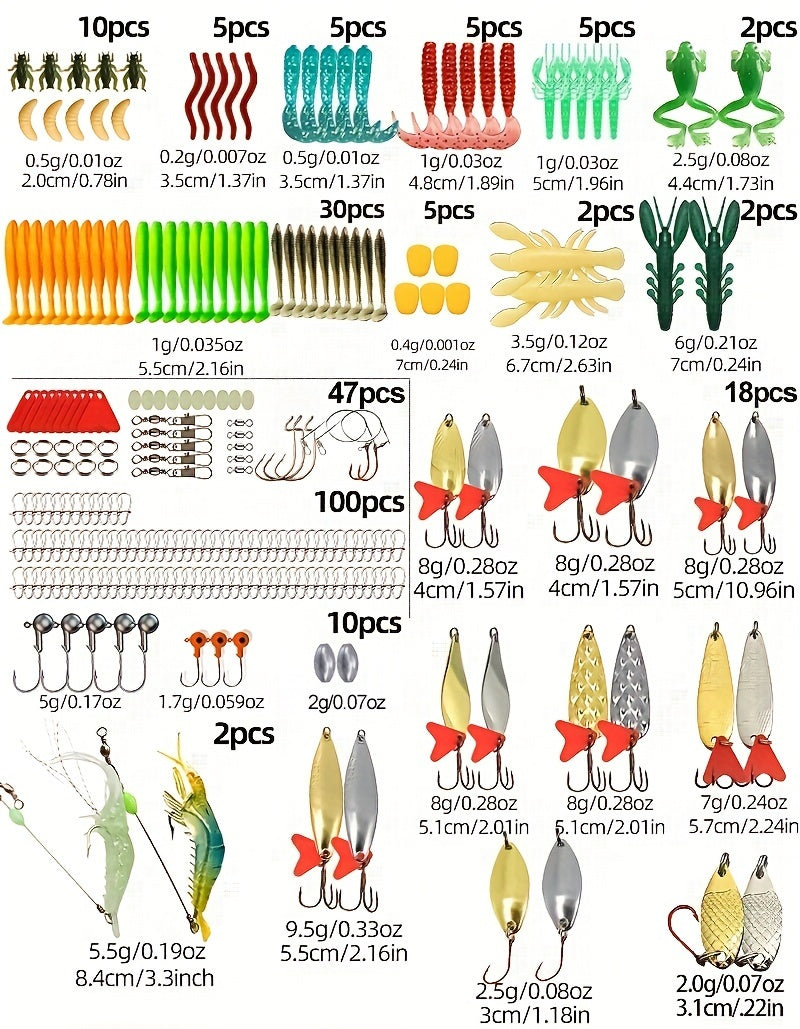 Bass Tackle Kit – Angler-Focused Outdoor Design – 82pcs 93pcs 32pcs 43pcs 165pcs 110pcs 252pcs 361pcs Fishing – Versatile Water-Ready Design for US Anglers