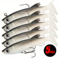 Bass Fishing Lures – Saltwater, Freshwater – 5pcs Realistic Soft Fishing Lures 3. 15 Inch Lifelike Swimbait – Field-Ready Performance for US Anglers