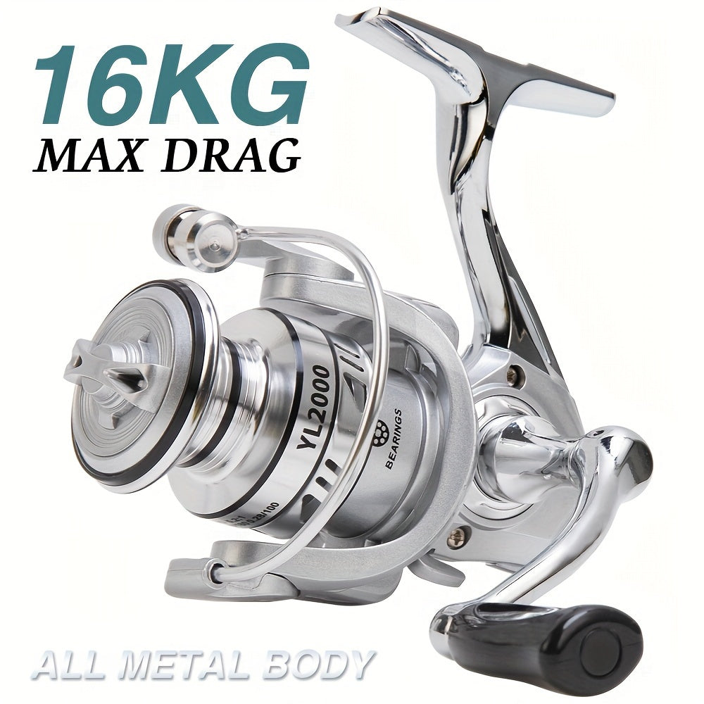 Saltwater Fishing Reel – Angler-Focused Outdoor Design – High Performance Fishing Reel 1000 7000 Full Metal Ambidextrous – Versatile Water-Ready Design for US Anglers