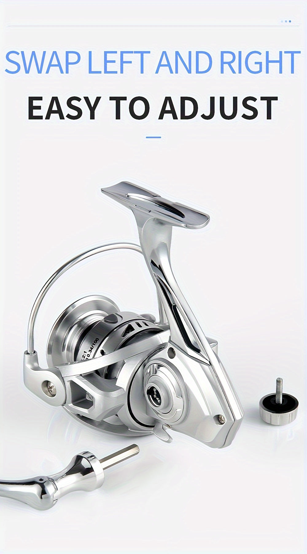 Saltwater Fishing Reel – Angler-Focused Outdoor Design – High Performance Fishing Reel 1000 7000 Full Metal Ambidextrous – Versatile Water-Ready Design for US Anglers