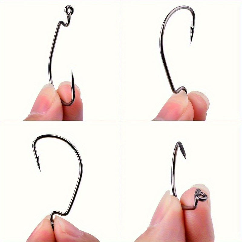 Fishing Rod Storage Bag – Carbon Fiber, Saltwater, Freshwater, Portable – 50pcs High Carbon Steel Barbed Fishing Hooks Durable Hooked – Field-Ready Performance for US Anglers