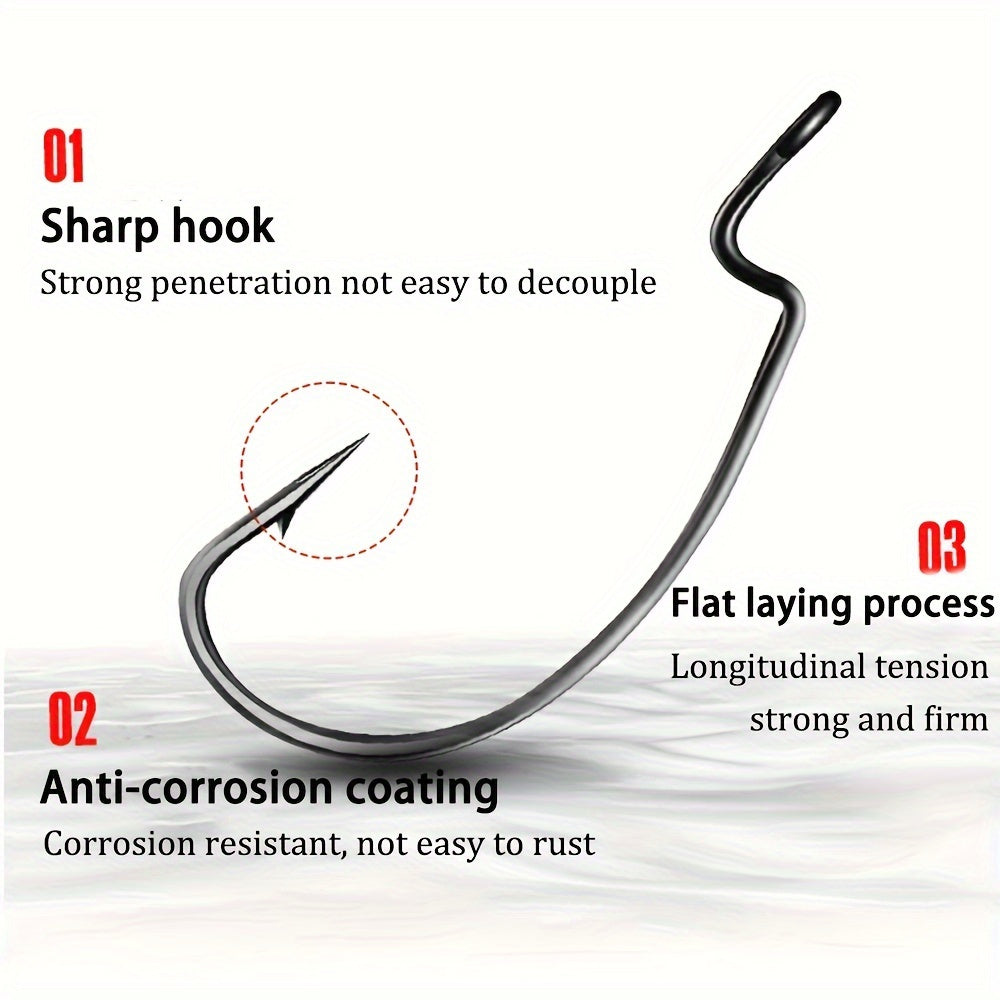 Fishing Rod Storage Bag – Carbon Fiber, Saltwater, Freshwater, Portable – 50pcs High Carbon Steel Barbed Fishing Hooks Durable Hooked – Field-Ready Performance for US Anglers