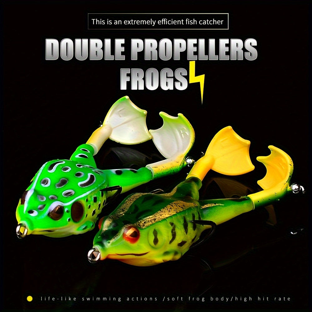 Fishing Lure Kit – Saltwater, Freshwater, Portable, Bass – 3pcs Topwater Frog Lures Soft Fishing Kit Portable Box – Field-Ready Performance for US Anglers