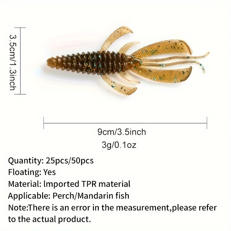 Bass Tackle Kit – Bass – 20pcs 30pcs 50pcs Amacure Fisch Shrimp Shaped Soft Baits – Dependable Freshwater & Saltwater Use for US Anglers