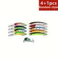 Bass Tackle Kit – Saltwater, Freshwater – 5pcs Random Style Bionic Lure Minnow Saltwater Fishing Hard – Dependable Freshwater & Saltwater Use for US Anglers