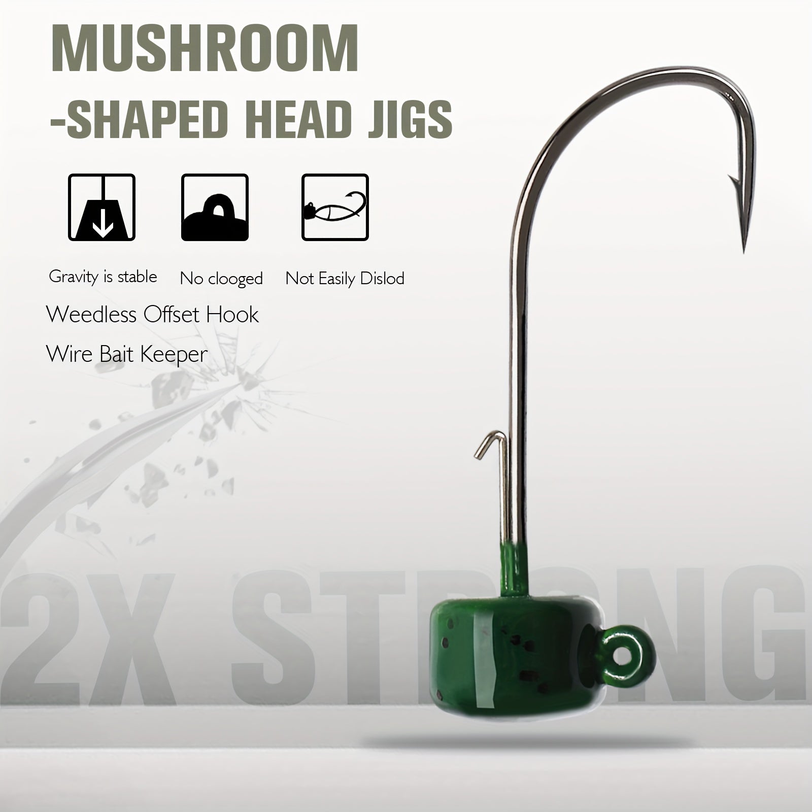 Fishing Tackle Storage – Bass – Dovesun 25pcs Ned Rig Jig Heads Mushroom Head Shroom – Versatile Water-Ready Design for US Anglers