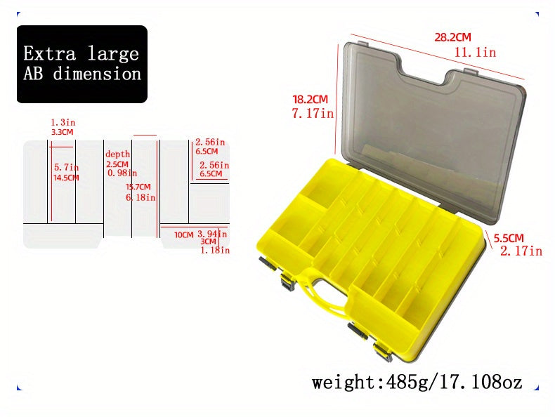 Fishing Tackle Storage – Portable – Multi Functional Portable Fishing Tackle Box Two Sided Storage – Versatile Water-Ready Design for US Anglers