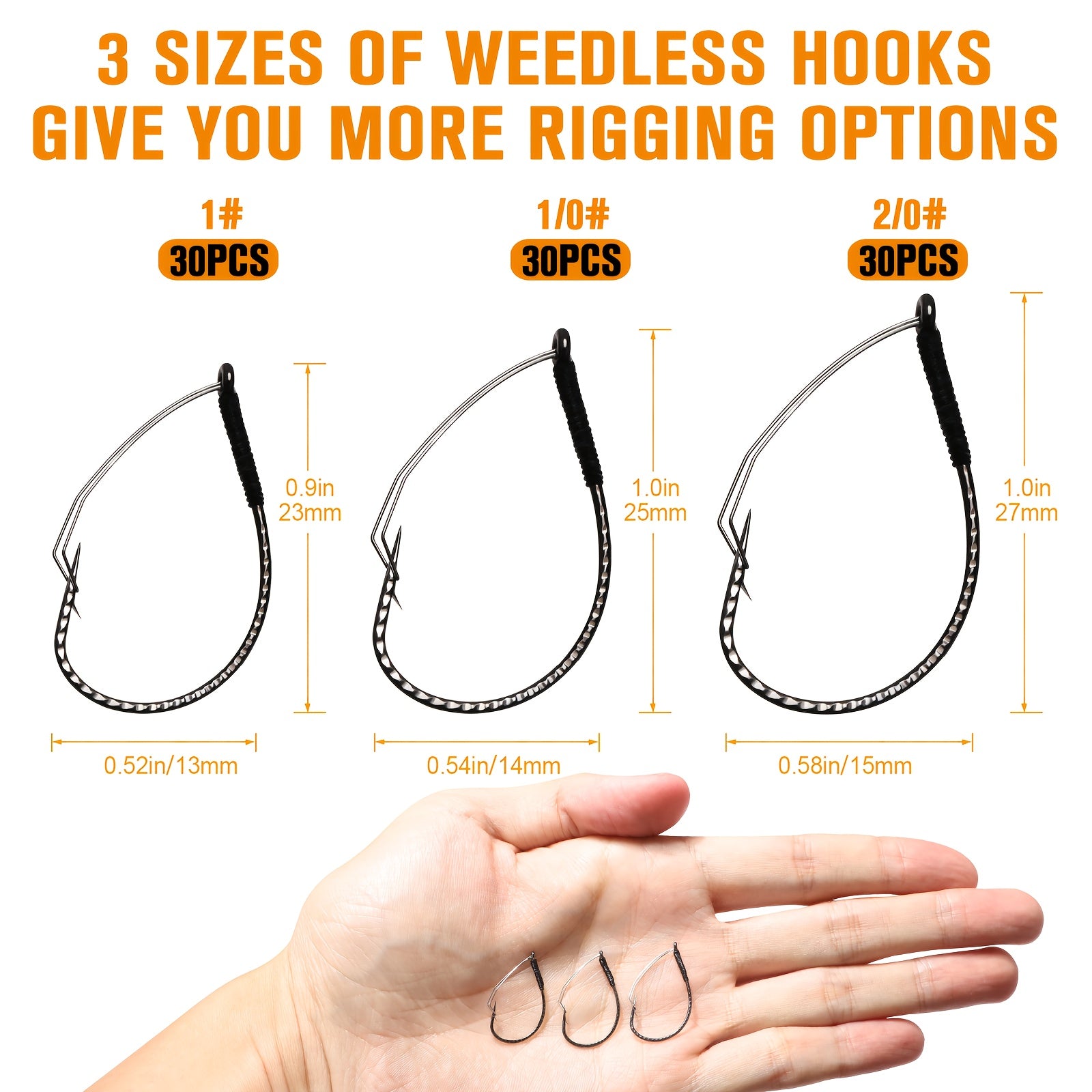 Fishing Rig Accessories – Bass – 30pcs Weedless Wacky Rig Hooks Designed Worm Fishing Bass – Dependable Freshwater & Saltwater Use for US Anglers