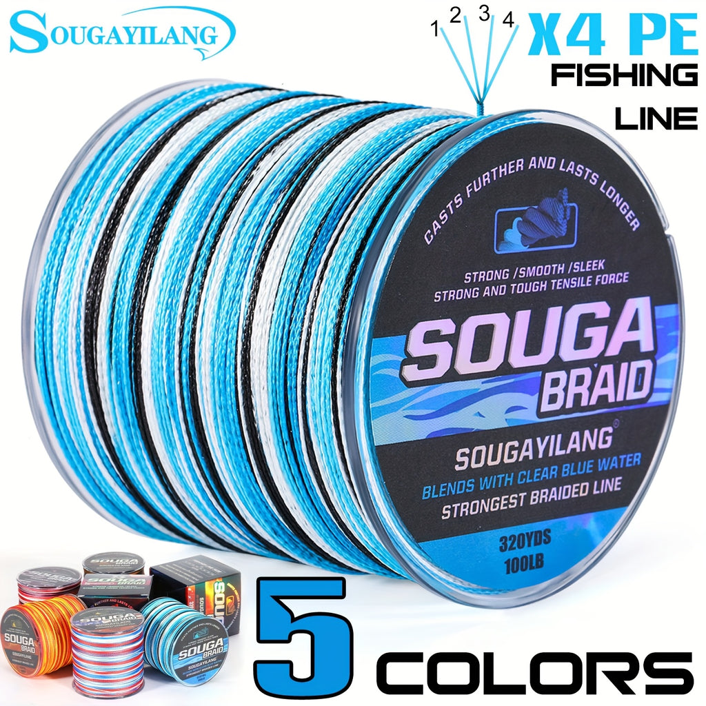 Angler Terminal Tackle – Bass – Sougayilang Ultra Durable Strand Braided Fishing Line 320yds 300m – Compact Tackle Solution for US Anglers