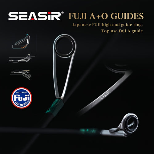 Angler Fishing Rod – Carbon Fiber, Lightweight – Seasir Stream Solid Wood Fishing Rod Fuji Guide Rings – Dependable Freshwater & Saltwater Use for US Anglers