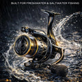 Freshwater Fishing Reel – Saltwater, Freshwater – This High Efficiency Spinning Fishing Reel Featuring Sturdy Handle – Compact Tackle Solution for US Anglers