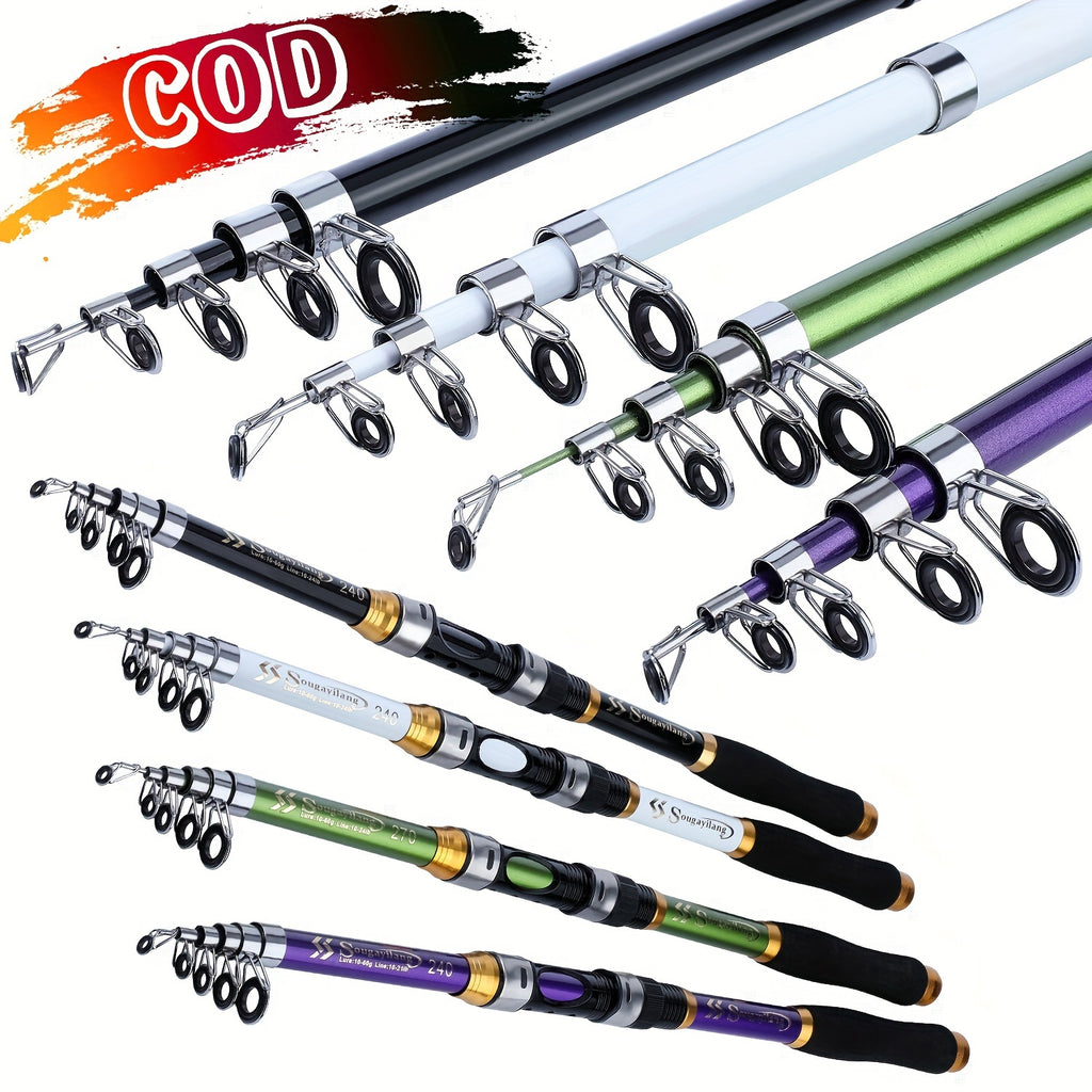 Carbon Fishing Rod – Carbon Fiber, Portable, Lightweight, Bass – Sougayilang 1. 8 2. 1 2. 4 2. 7 3. 0 3. 3 Spinning Fishing – Field-Ready Performance for US Anglers
