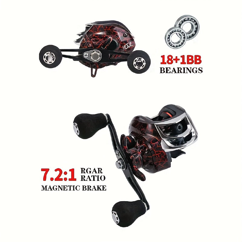 Artificial Fishing Lures – Saltwater, Freshwater, Bass – High Speed 1bb Bait Wheel Dual Braking System Maximum – Reliable Angler Setup for US Anglers