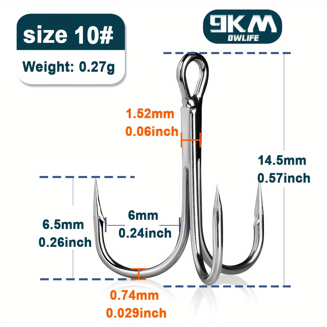 Fishing Trip Essential – Saltwater, Freshwater – 9km 50pcs Fishing Treble Hooks Brabed Sharp Triple Sea – Reliable Angler Setup for US Anglers