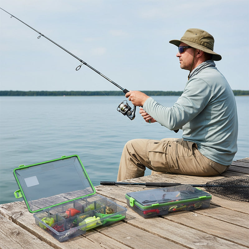 Fishing Rod Storage Bag – Water-Ready – Waterproof Transparent Fishing Tackle Storage Box Additions Organizer Adjustable – Field-Ready Performance for US Anglers