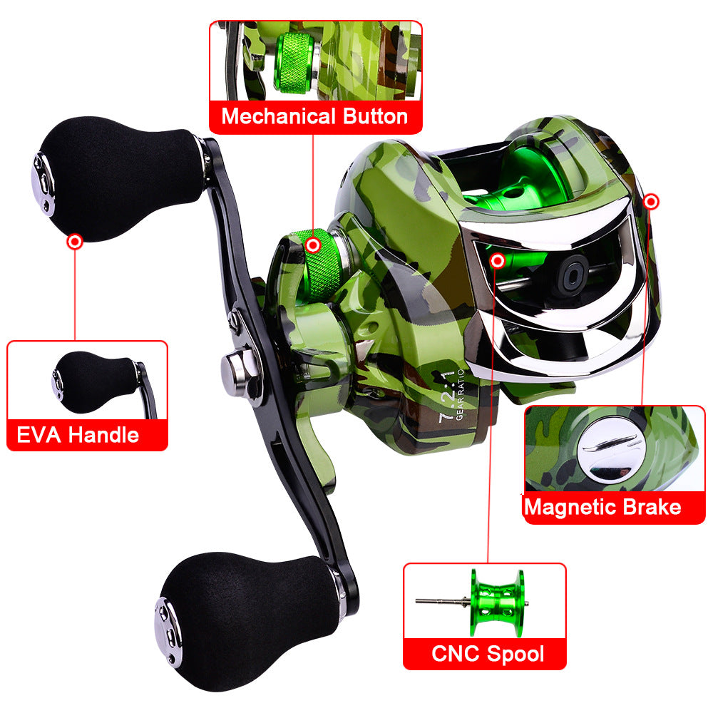 Freshwater Fishing Reel – Saltwater, Freshwater – High Efficiency Metal Fishing Reel Featuring Strong Drag Bearings – Reliable Angler Setup for US Anglers