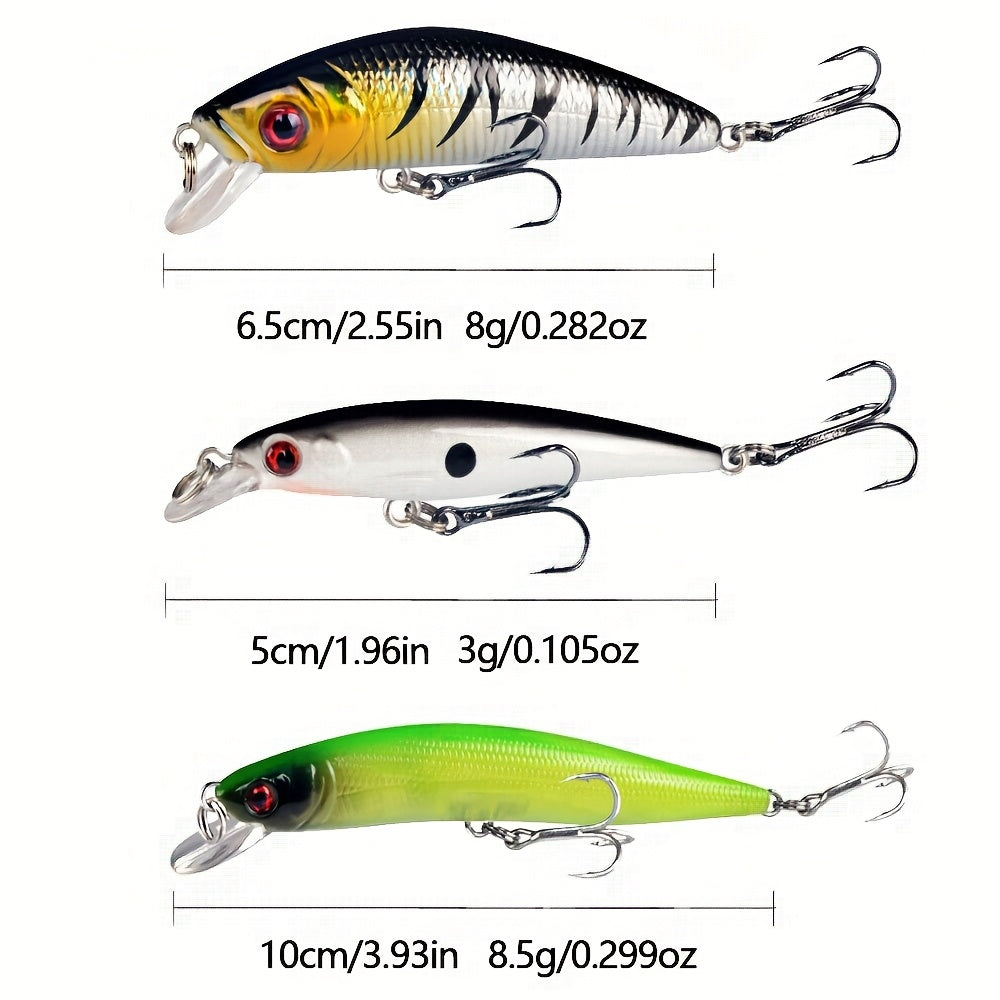 Bass Tackle Kit – Saltwater, Freshwater – 5pcs Random Style Bionic Lure Minnow Saltwater Fishing Hard – Dependable Freshwater & Saltwater Use for US Anglers
