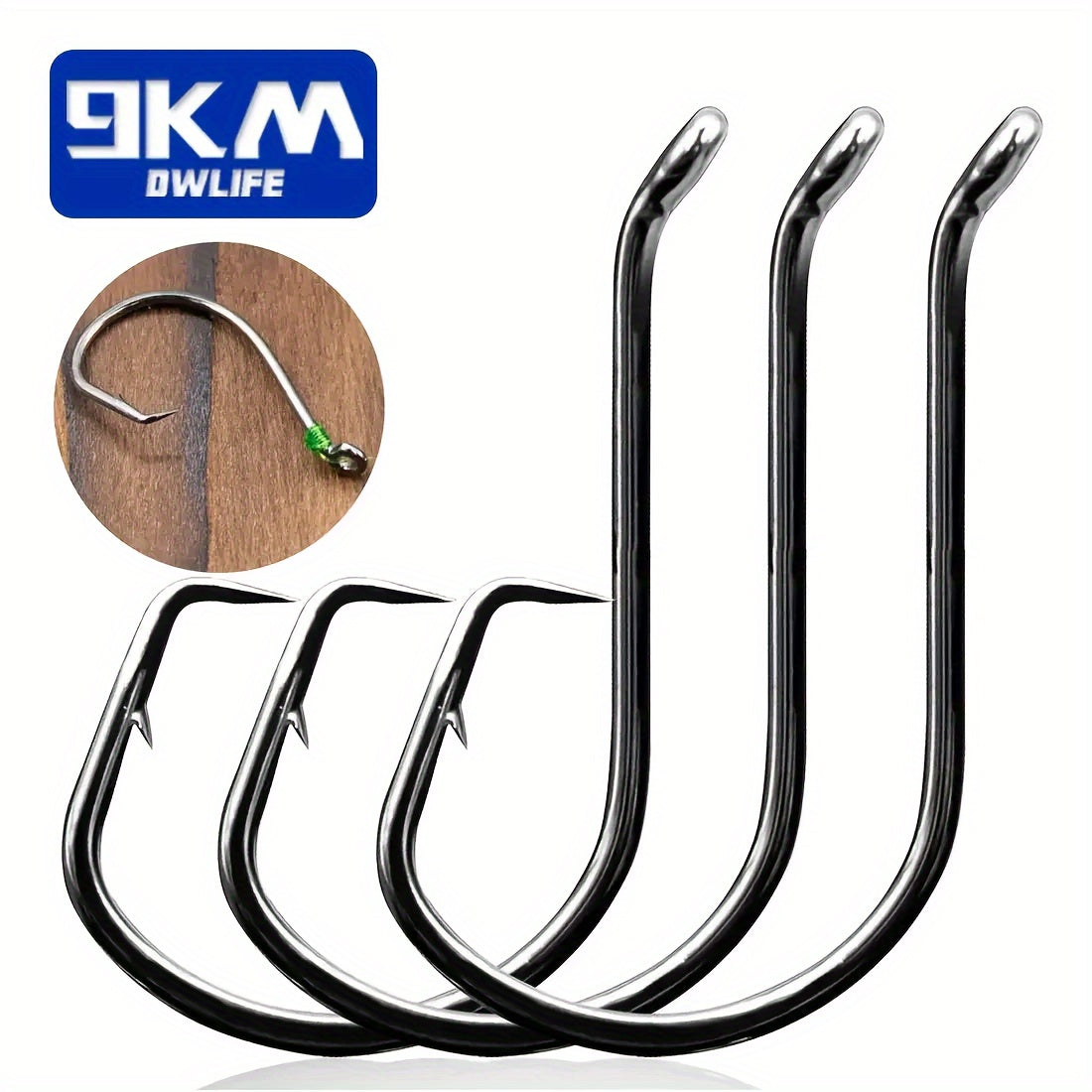 Artificial Fishing Lures – Saltwater, Bass – 9km 50pcs Circle Fishing Hooks Offset Carp Live Bait – Reliable Angler Setup for US Anglers