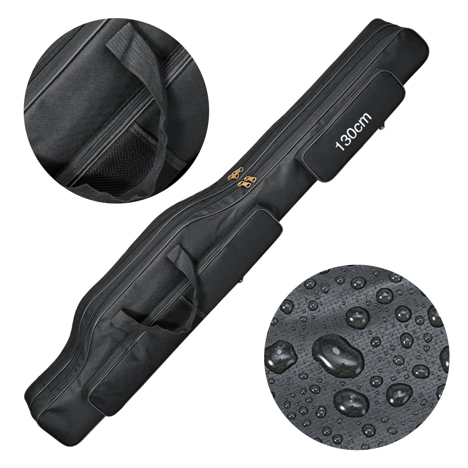 Fishing Rod – Water-Ready, Portable, Large Capacity – Fish Tackle Rod Holdall Bag Waterproof Oxford 51. 18 Inch – Practical Gear for Every Cast for US Anglers