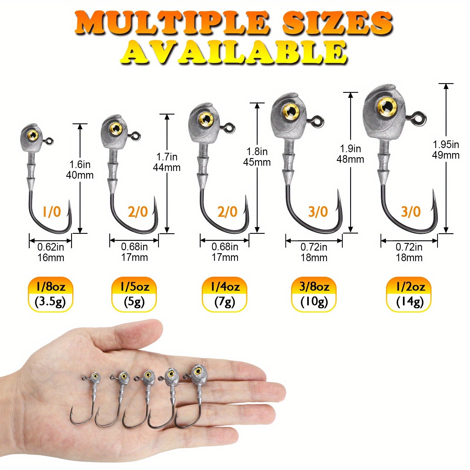 Artificial Fishing Lures – Carbon Fiber, Saltwater, Freshwater, Bass – 15pcs Swimbait Jig Head Fishing Hooks Made High Carbon – Reliable Angler Setup for US Anglers
