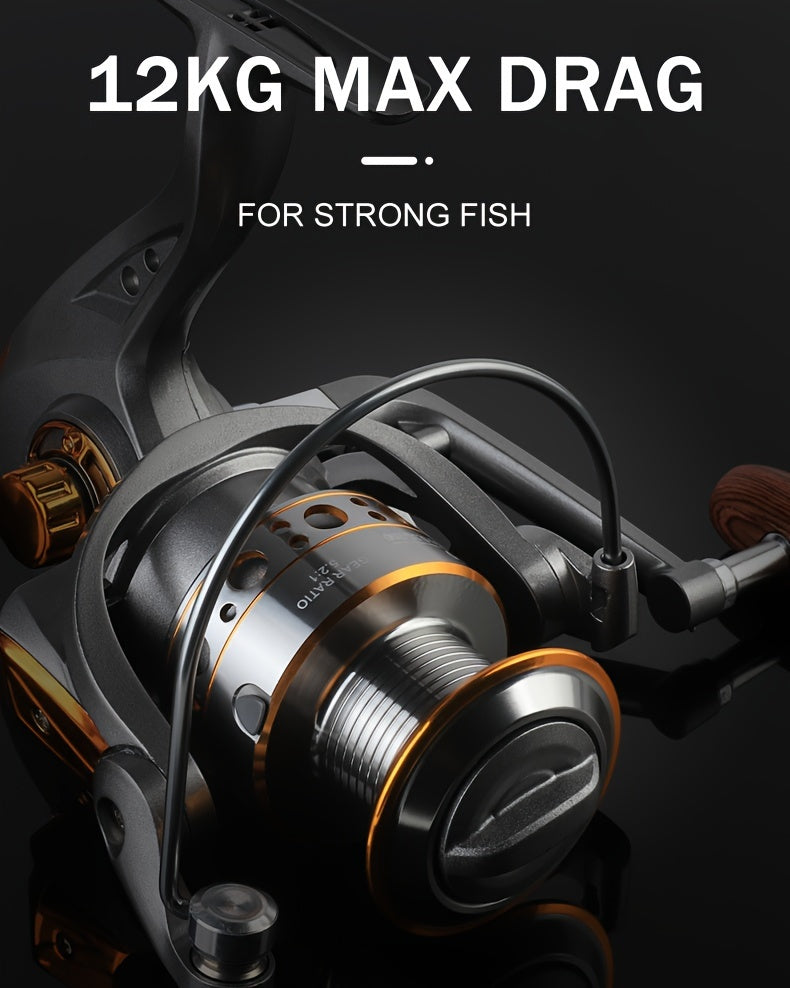 Fishing Reel – Saltwater, Freshwater – Aluminum Alloy Metal 5. 2 Gear Ratio 1000 7000 Series – Practical Gear for Every Cast for US Anglers