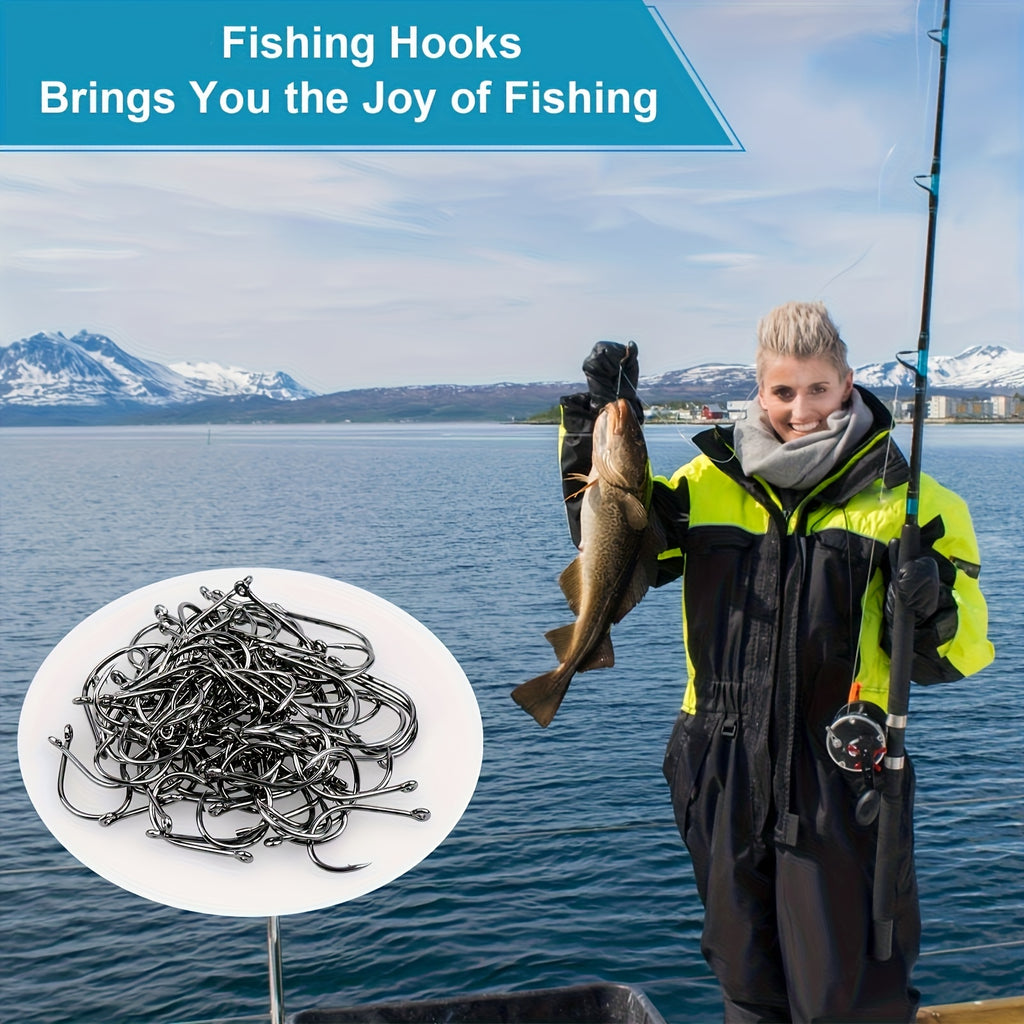 Fishing Rod Storage Bag – Carbon Fiber, Saltwater, Freshwater, Portable – 50pcs High Carbon Steel Barbed Fishing Hooks Durable Hooked – Field-Ready Performance for US Anglers