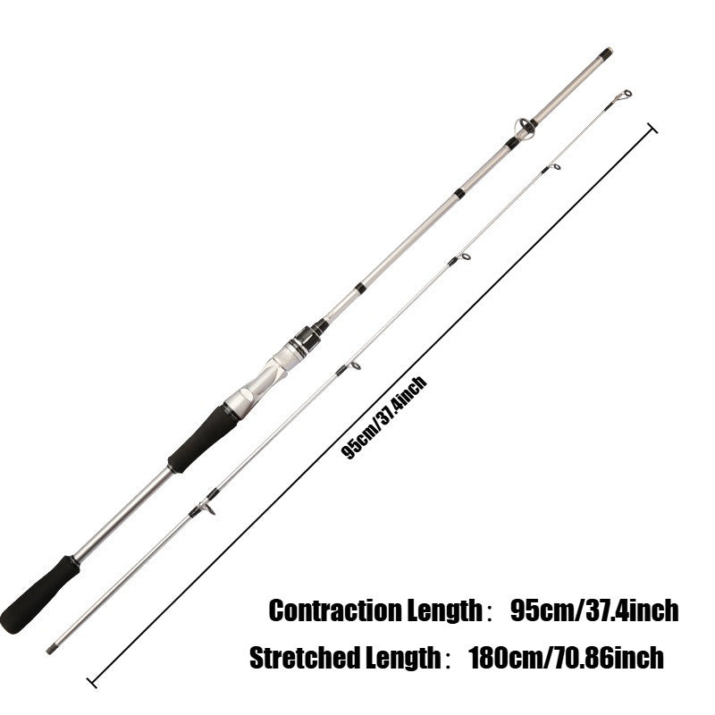 Carbon Fishing Rod – Carbon Fiber, Saltwater, Freshwater – 180cm 70. 86 Inch Silvery Carbon Fiber Lure Fishing Rod – Field-Ready Performance for US Anglers