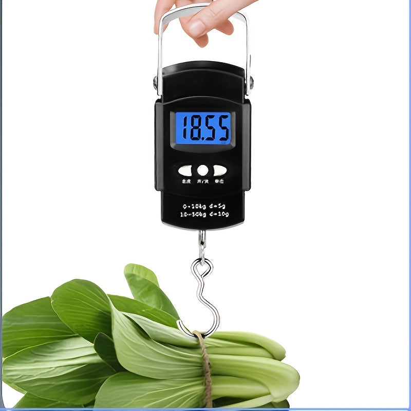 Outdoor Fishing Accessory – Portable – Heavy Duty Digital Handheld Scale 110 Pounds Kilograms Backlit – Dependable Freshwater & Saltwater Use for US Anglers