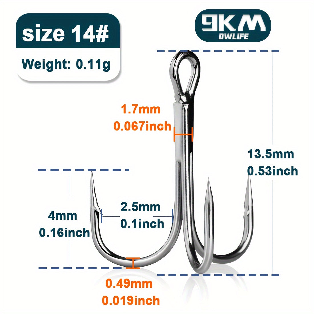 Fishing Trip Essential – Saltwater, Freshwater – 9km 50pcs Fishing Treble Hooks Brabed Sharp Triple Sea – Reliable Angler Setup for US Anglers