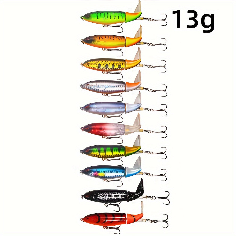 Artificial Fishing Lures – Saltwater, Freshwater, Bass – Pack Surface Fishing Lures Artificial Popper Hard Bait Crankbait – Compact Tackle Solution for US Anglers
