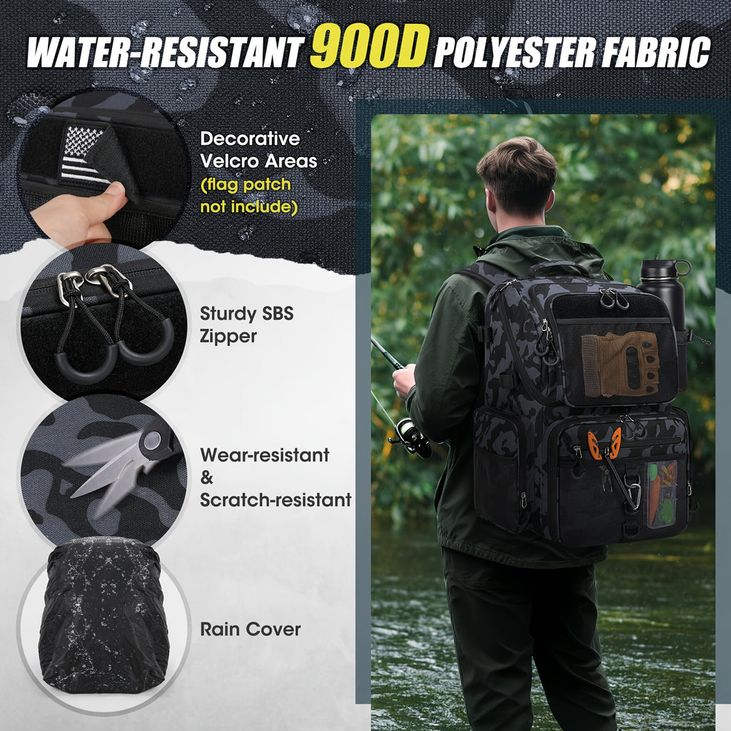 Carbon Fishing Rod – Compact Tackle Solution – Rainsmore 11. 89 Gal Fishing Backpack Rod Holder Rain Cover – Field-Ready Performance for US Anglers