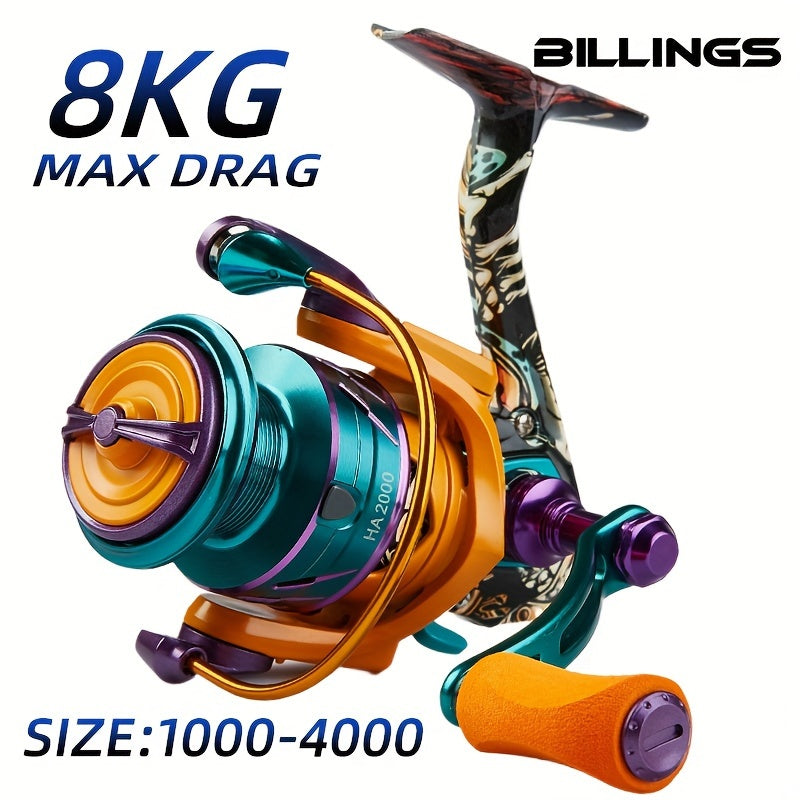 Freshwater Fishing Lures – Angler-Focused Outdoor Design – Billings Ha1000 3000 Series Fishing Reel Maximum Braking Force – Versatile Water-Ready Design for US Anglers