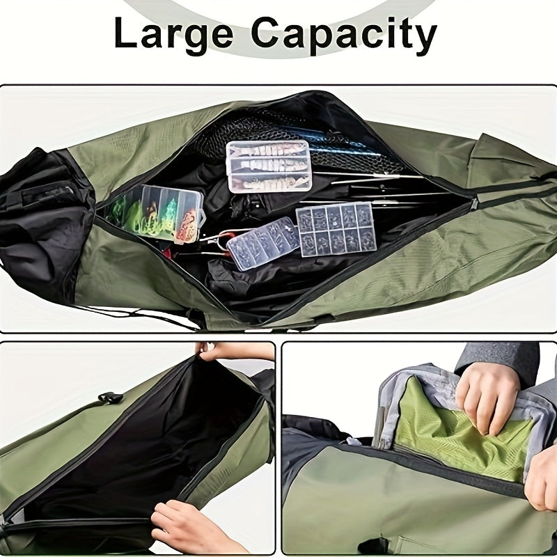 Carbon Fishing Rod – Large Capacity – Green Fishing Rod Bag Durable Folding Gear Handbag Multifunctional – Built for Weekend Anglers for US Anglers