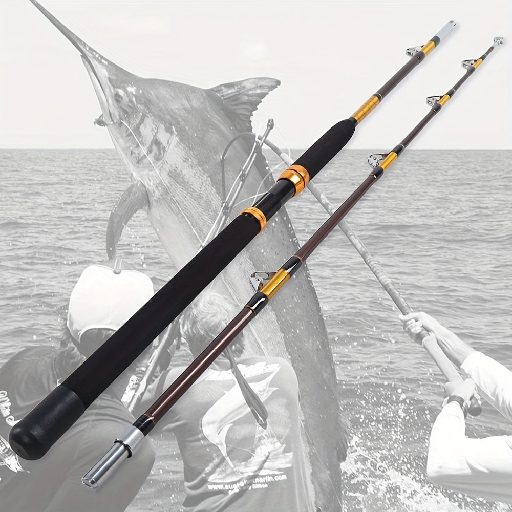 Angler Fishing Rod – Offshore – Trolling Rod Section Boat Super Hard Double Pulley Guide – Versatile Water-Ready Design for US Anglers