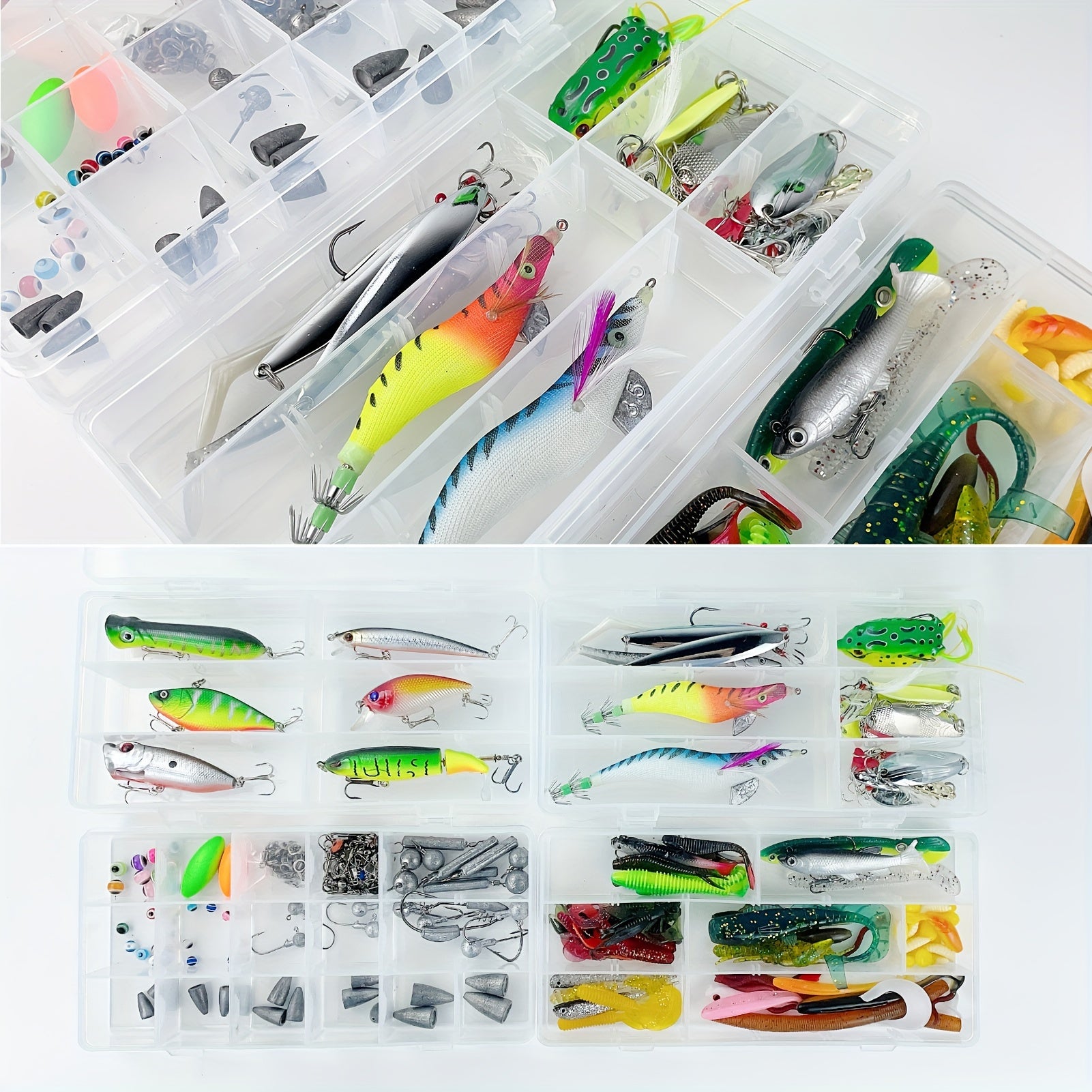 Fishing Gear Backpack – Saltwater, Freshwater – 346pcs Fishing Lures Kit Tackle Box Included Minnow Crankbaits – Compact Tackle Solution for US Anglers