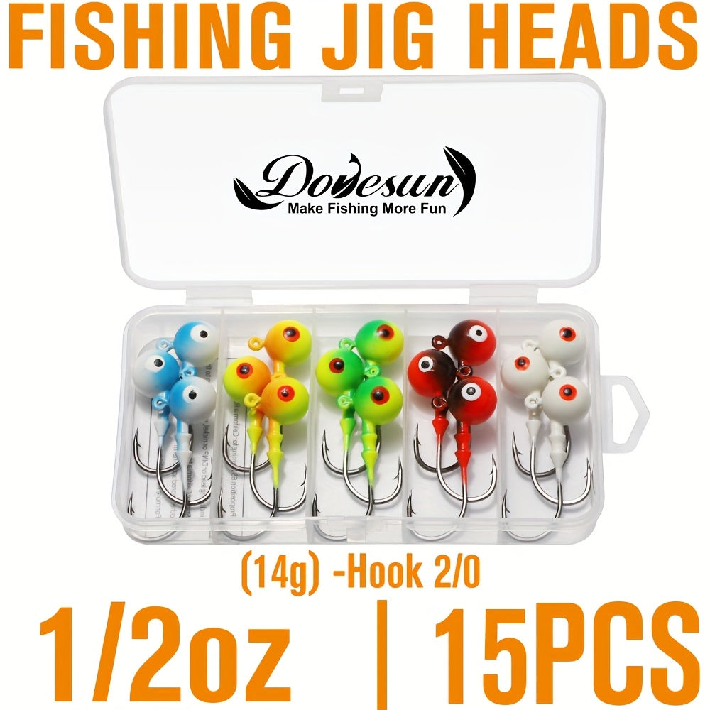 Fishing Gear Backpack – Saltwater, Freshwater, Bass, Crappie – 40pcs Crappie Jig Heads Dovesun Fishing Hooks Swimbait Head – Reliable Angler Setup for US Anglers