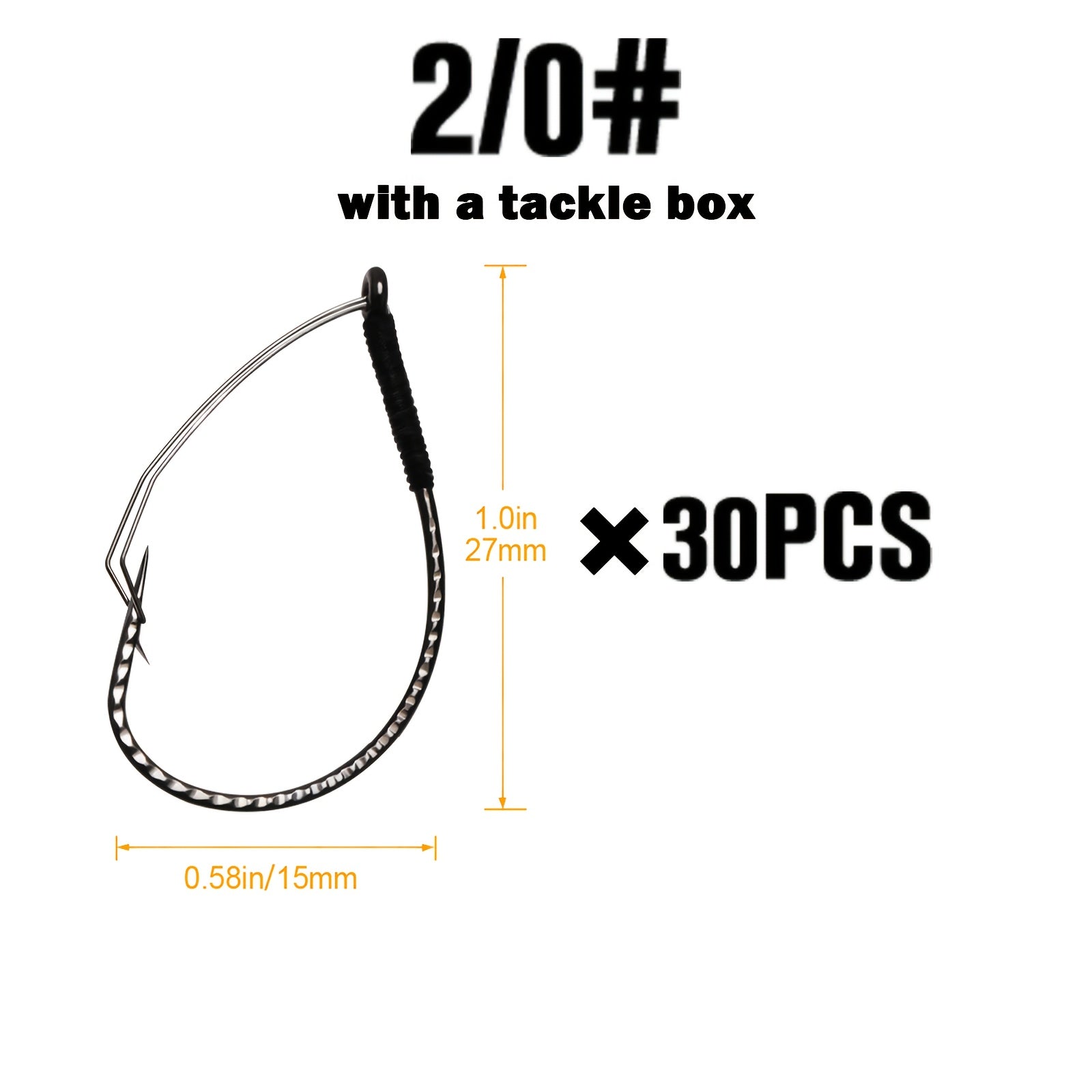 Fishing Rig Accessories – Bass – 30pcs Weedless Wacky Rig Hooks Designed Worm Fishing Bass – Dependable Freshwater & Saltwater Use for US Anglers
