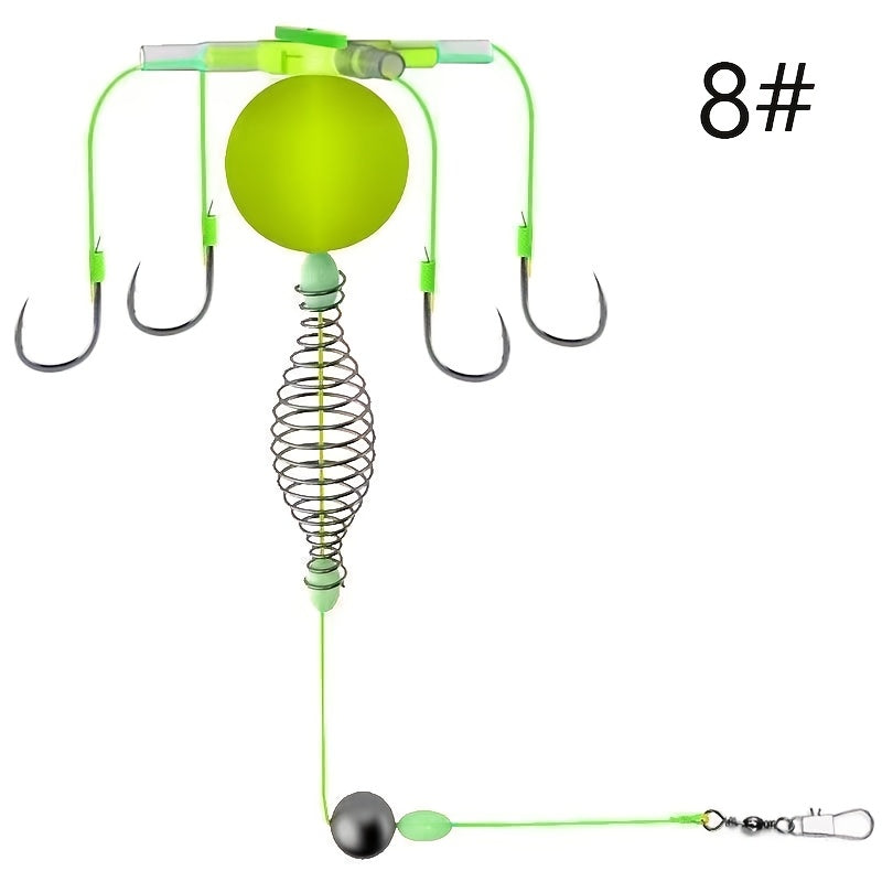 Fishing Rig Accessories – Practical Gear for Every Cast – Explosive Hook Rig Four Fishing Sharp Hooks Resistant Water – Dependable Freshwater & Saltwater Use for US Anglers