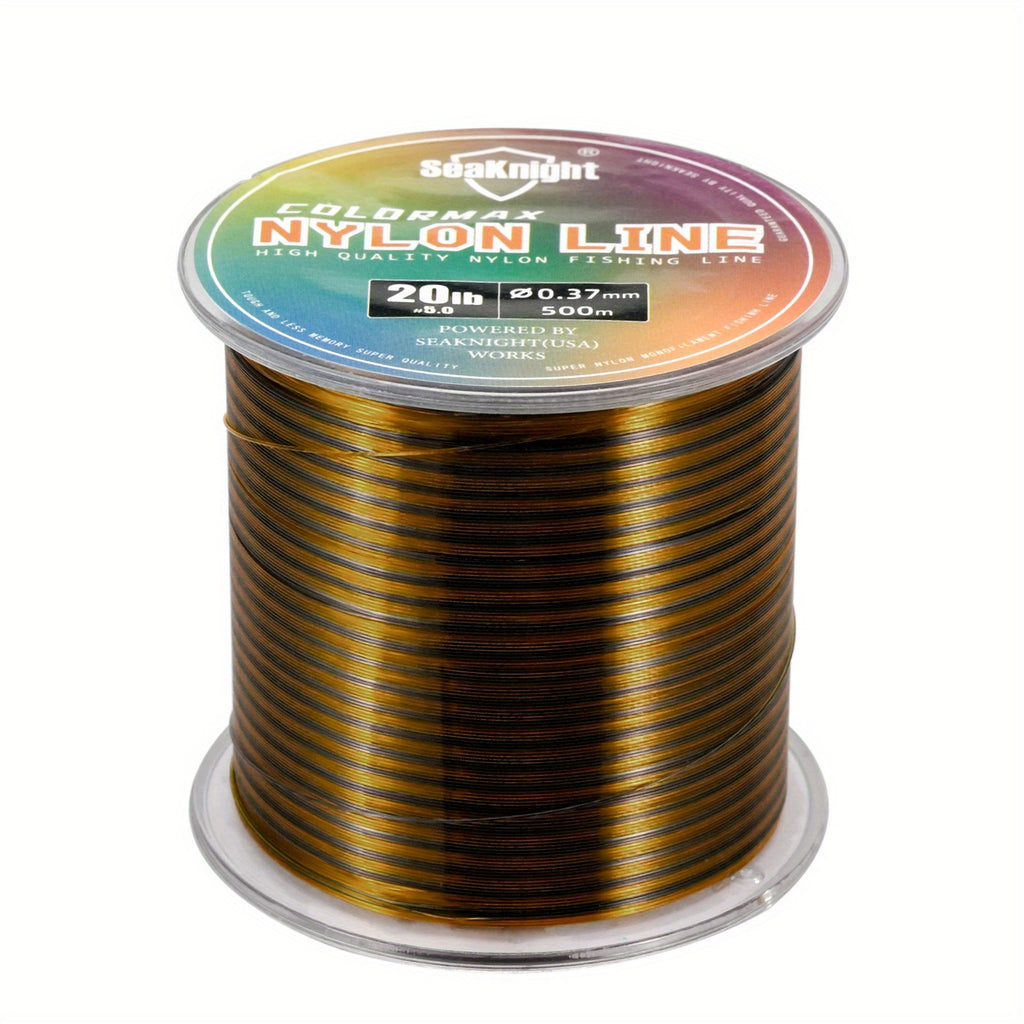 Angler Terminal Tackle – Saltwater, Freshwater – Seaknight 500m 547yds Nylon Fishing Line 194. 01 Tensile Strength – Compact Tackle Solution for US Anglers