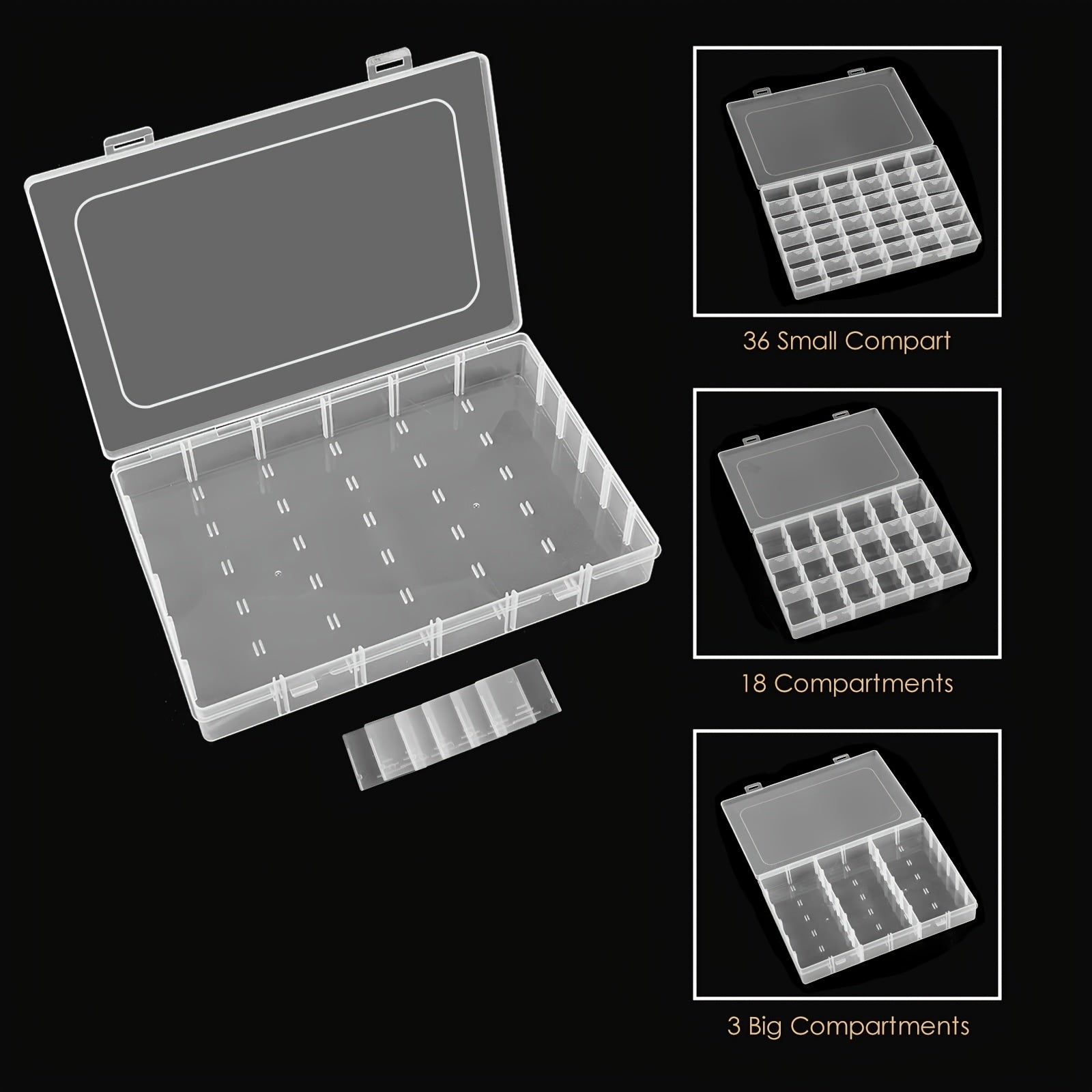 Fishing Tackle Storage – Angler-Focused Outdoor Design – Tomnk 10pcs Grids Clear Plastic Organizer Storage Box Container – Versatile Water-Ready Design for US Anglers